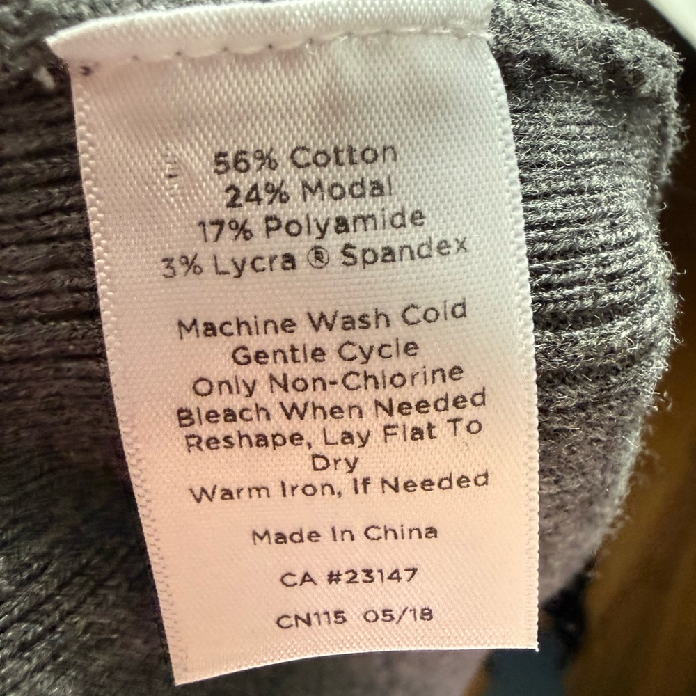 Talbots Charcoal Open Front Cardigan - Picture 5 of 5